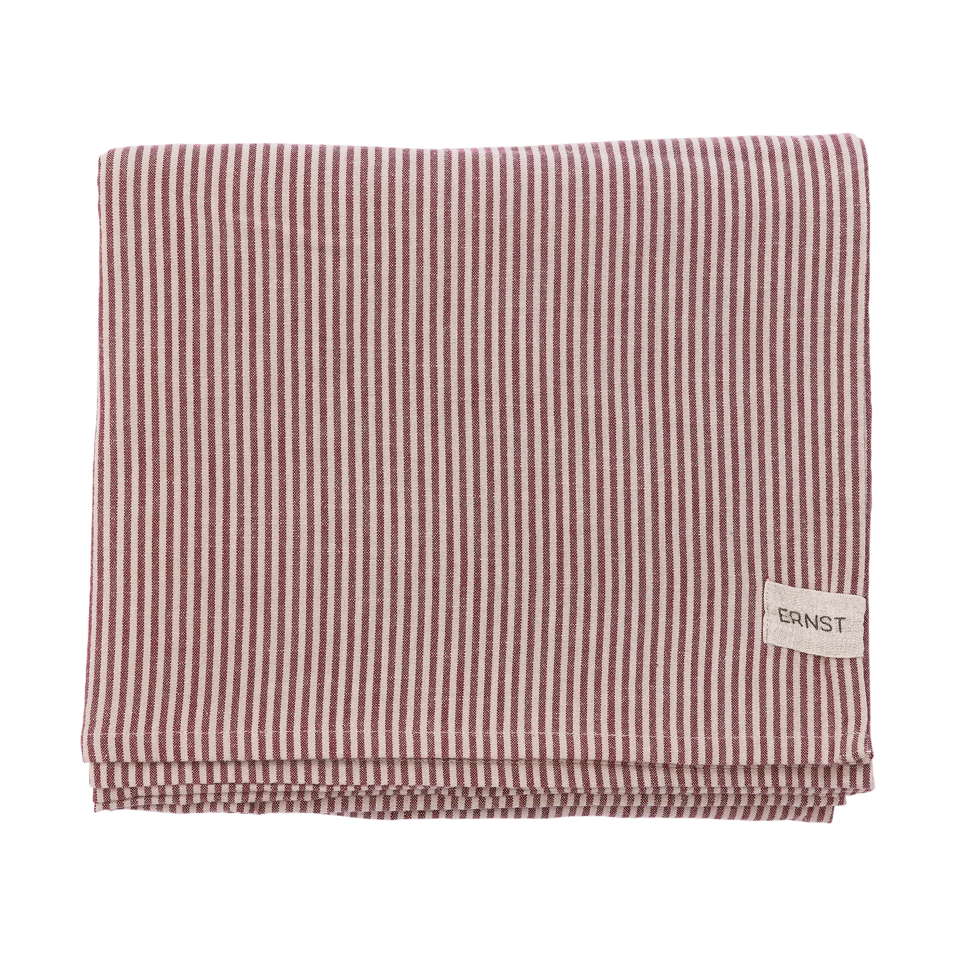 Tovaglia a strisce sottili Ernst 145x300 cm, Rosso-beige ERNST