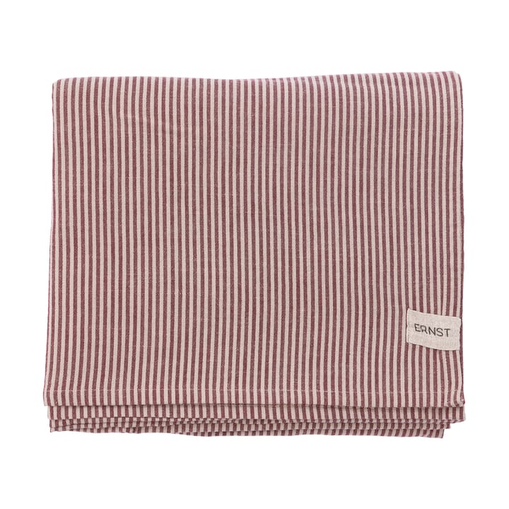 Tovaglia a strisce sottili Ernst 145x300 cm - Rosso-beige - ERNST