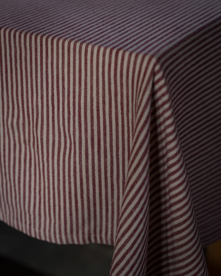 Tovaglia a strisce sottili Ernst 145x300 cm, Rosso-beige ERNST