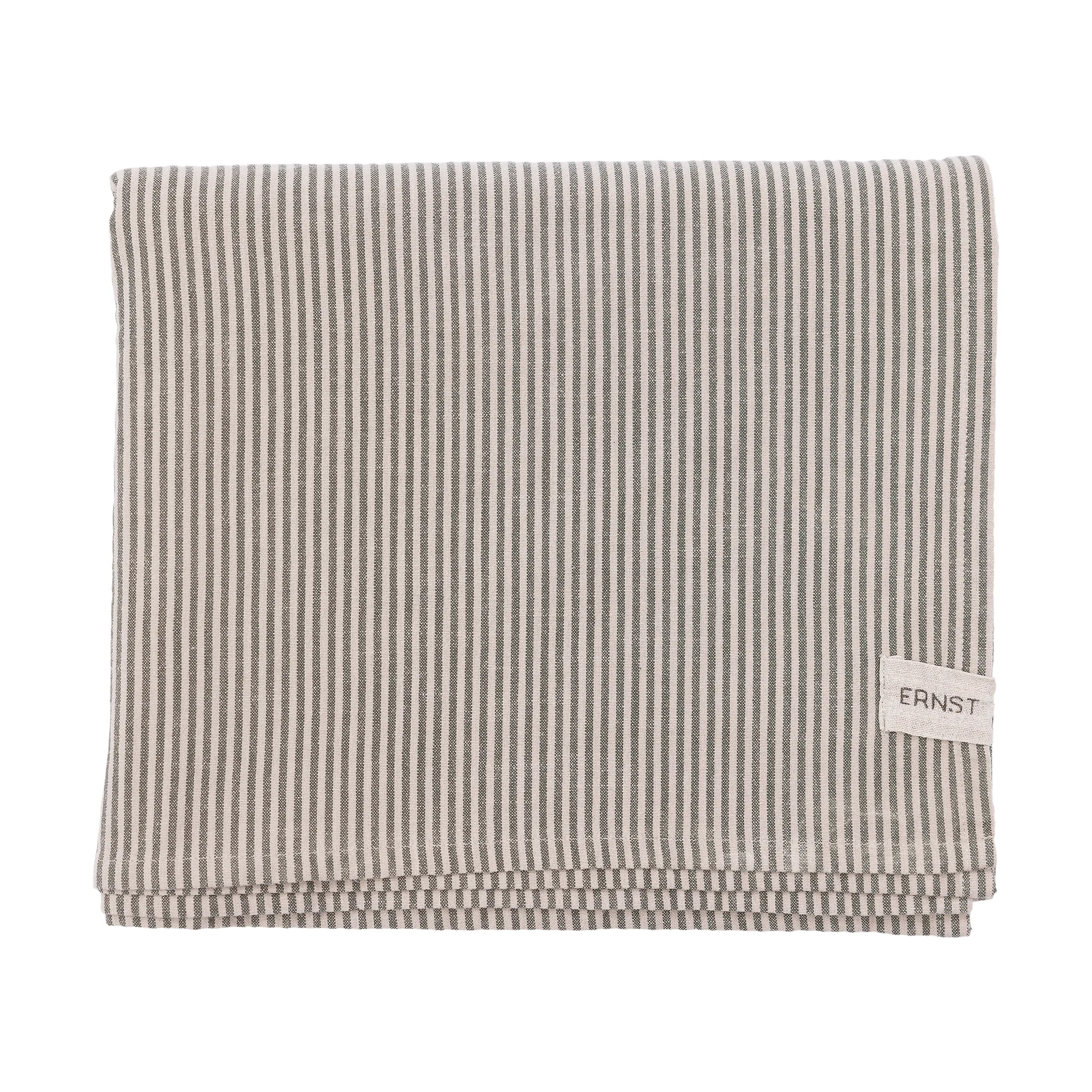 Tovaglia a strisce sottili Ernst 145x300 cm, Verde-beige ERNST