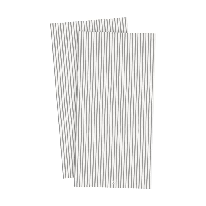 Tovagliolo a righe Ernst 10x20 cm confezione da 20 - Bianco-grigio a righe - ERNST