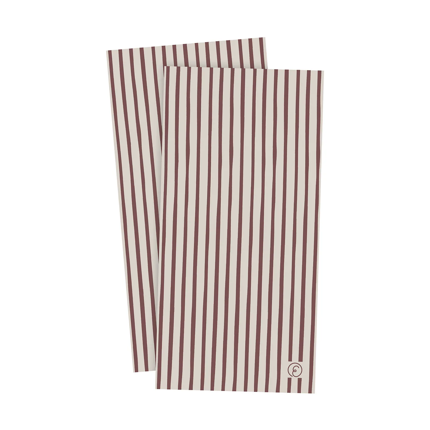 Tovagliolo a righe Ernst 10x20 cm confezione da 20, Rosso-grigio chiaro ERNST