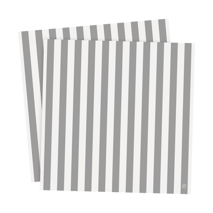 Tovagliolo a righe Ernst 33x33 cm confezione da 20 - Bianco-grigio a righe - ERNST