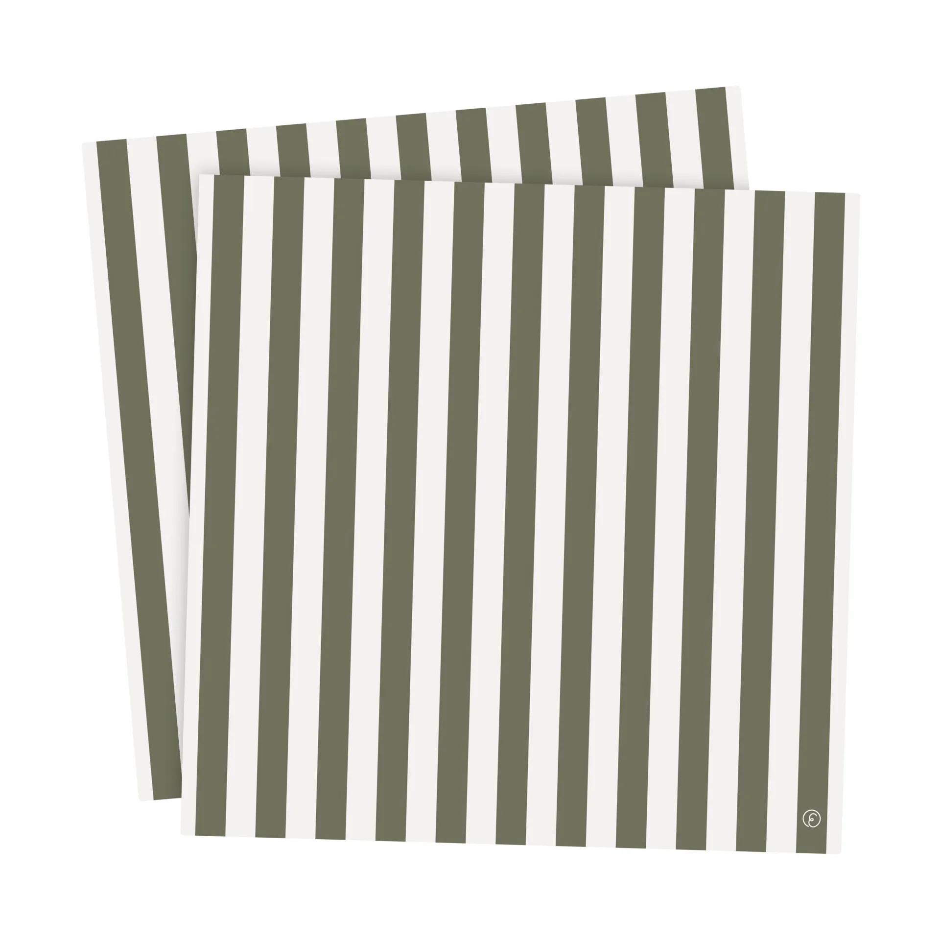 Tovagliolo a righe Ernst 33x33 cm confezione da 20, Verde-bianco ERNST