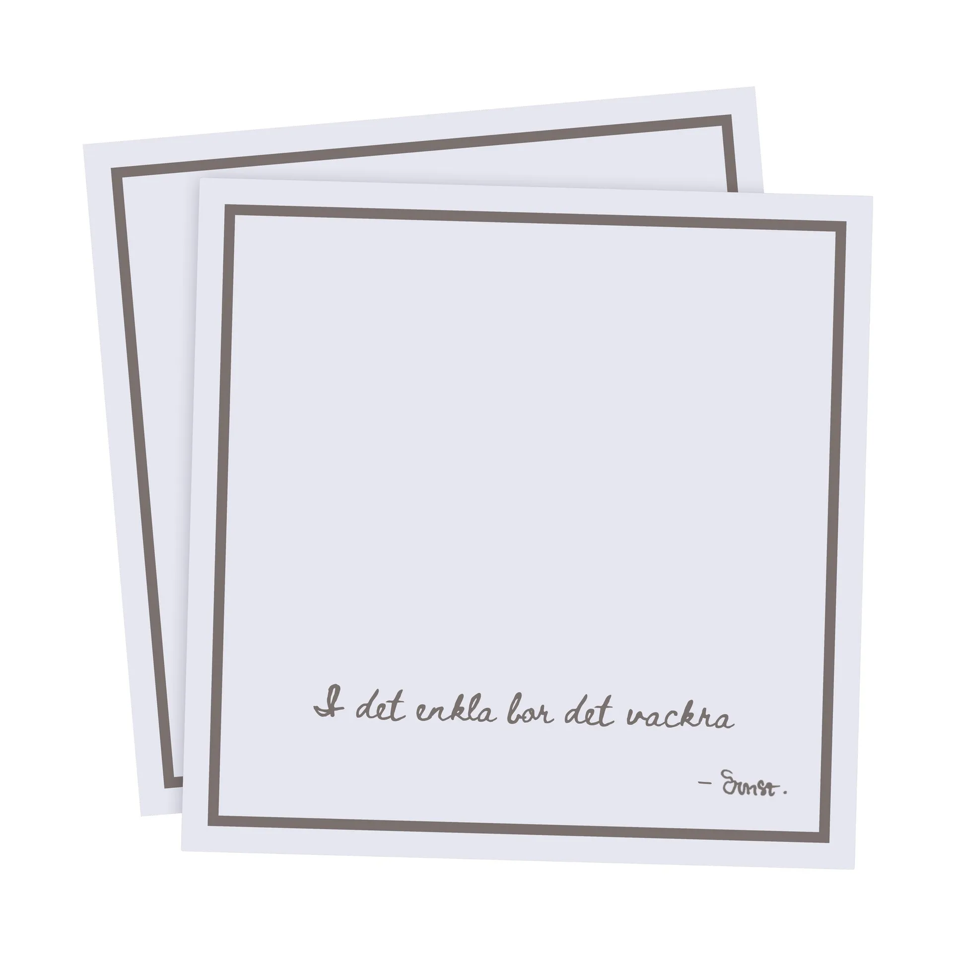 Tovagliolo Ernst con testo I det enkla confezione da 20, Grigio chiaro ERNST