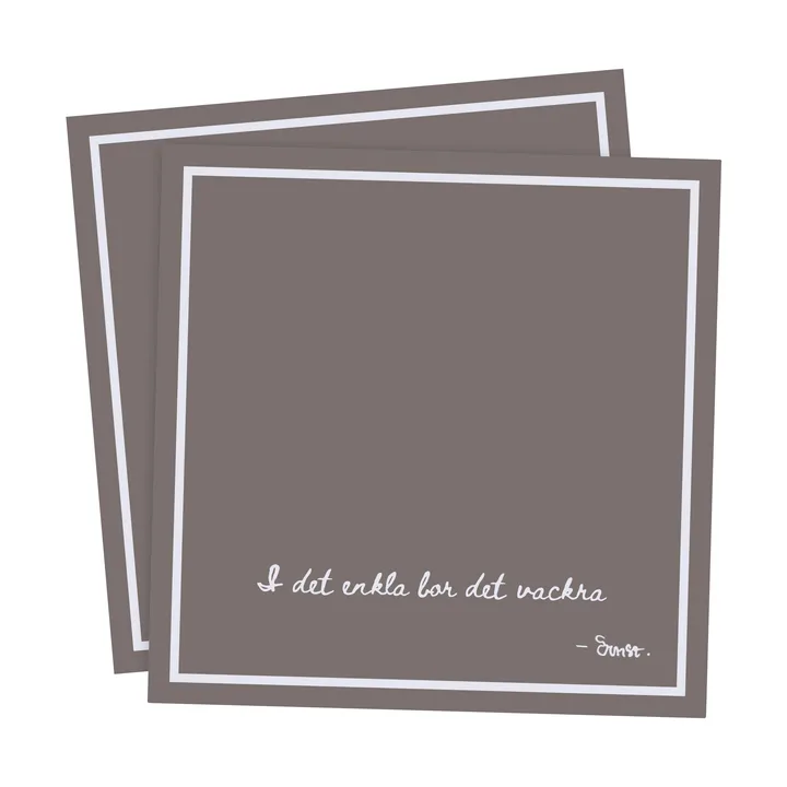 Tovagliolo Ernst con testo I det enkla confezione da 20 - Talpa - ERNST