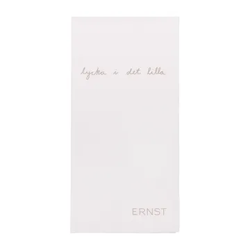 Tovagliolo Ernst con testo I det lilla confezione da 20 - bianco-grigio - ERNST