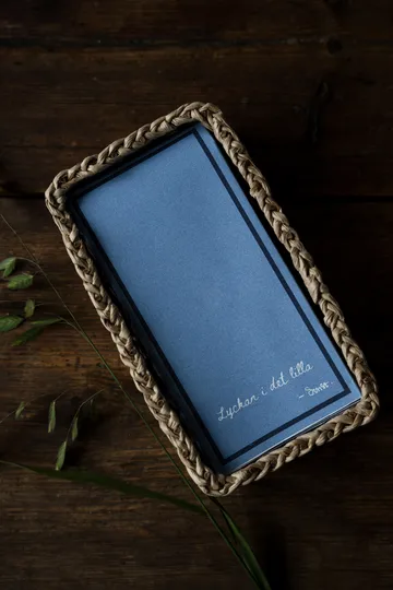 Tovagliolo Ernst con testo I det lilla confezione da 20 - Blu - ERNST