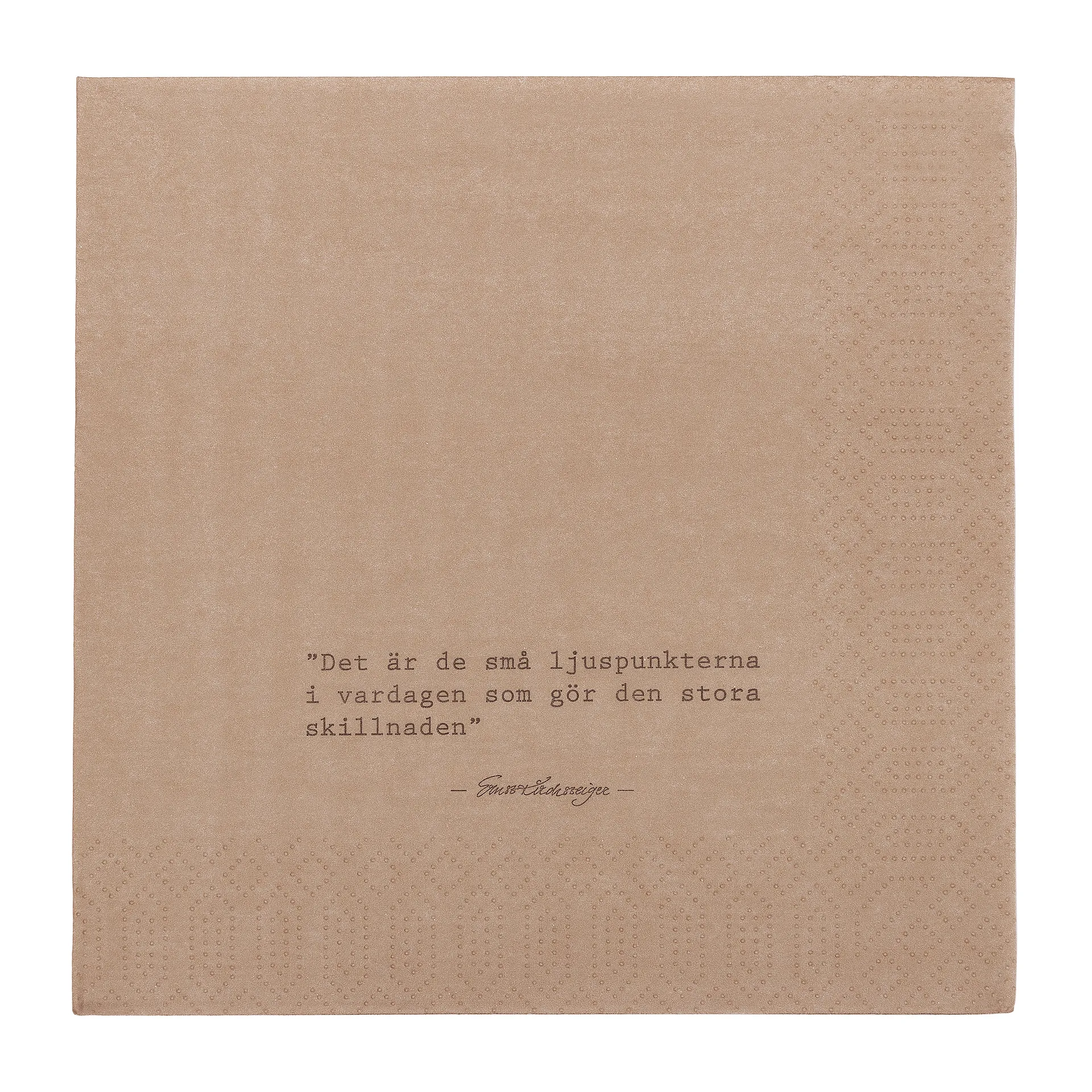 Tovagliolo Ernst con testo spotlights confezione da 20, Nutmeg ERNST