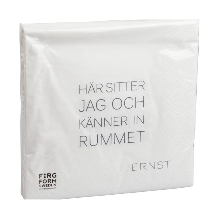 Tovagliolo Ernst con testo Tid-Rum confezione da 20 - Bianco - ERNST