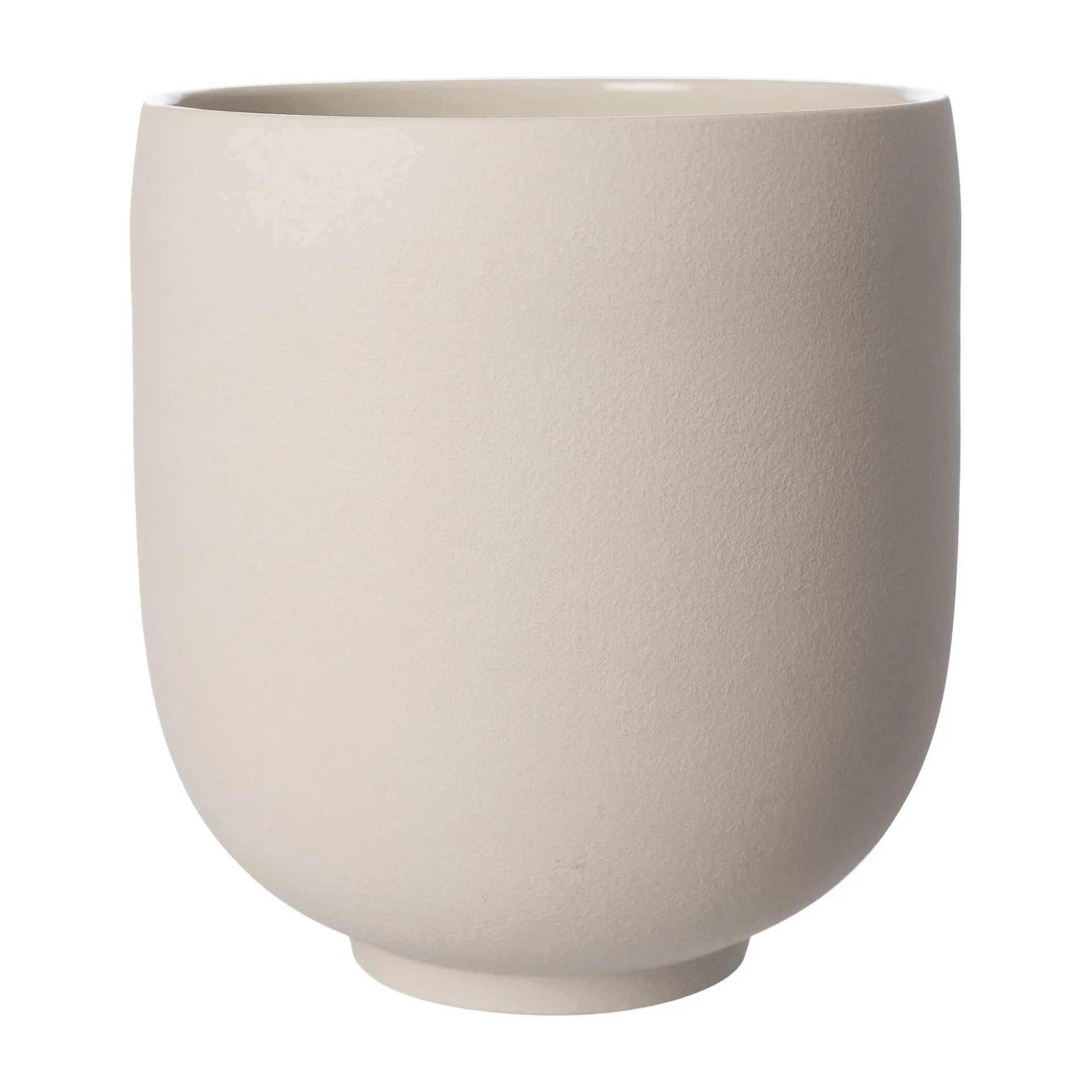 Vaso da fiori Ernst con base, bianco naturale, alt. 28 cm, Ø 26 cm ERNST