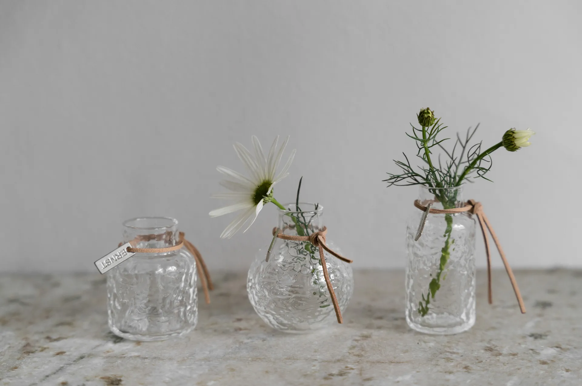 Vaso decorato Ernst confezione regalo 3 pezzi, Trasparente ERNST