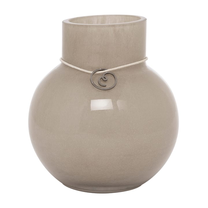 Vaso di vetro Ernst, rotondo beige, alt. 10 cm, Ø 9 cm ERNST