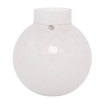 Vaso di vetro Ernst, rotondo bianco - alt. 22 cm, Ø 21 cm - ERNST