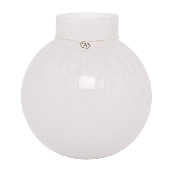 Vaso di vetro Ernst, rotondo bianco - alt. 22 cm, Ø 21 cm - ERNST