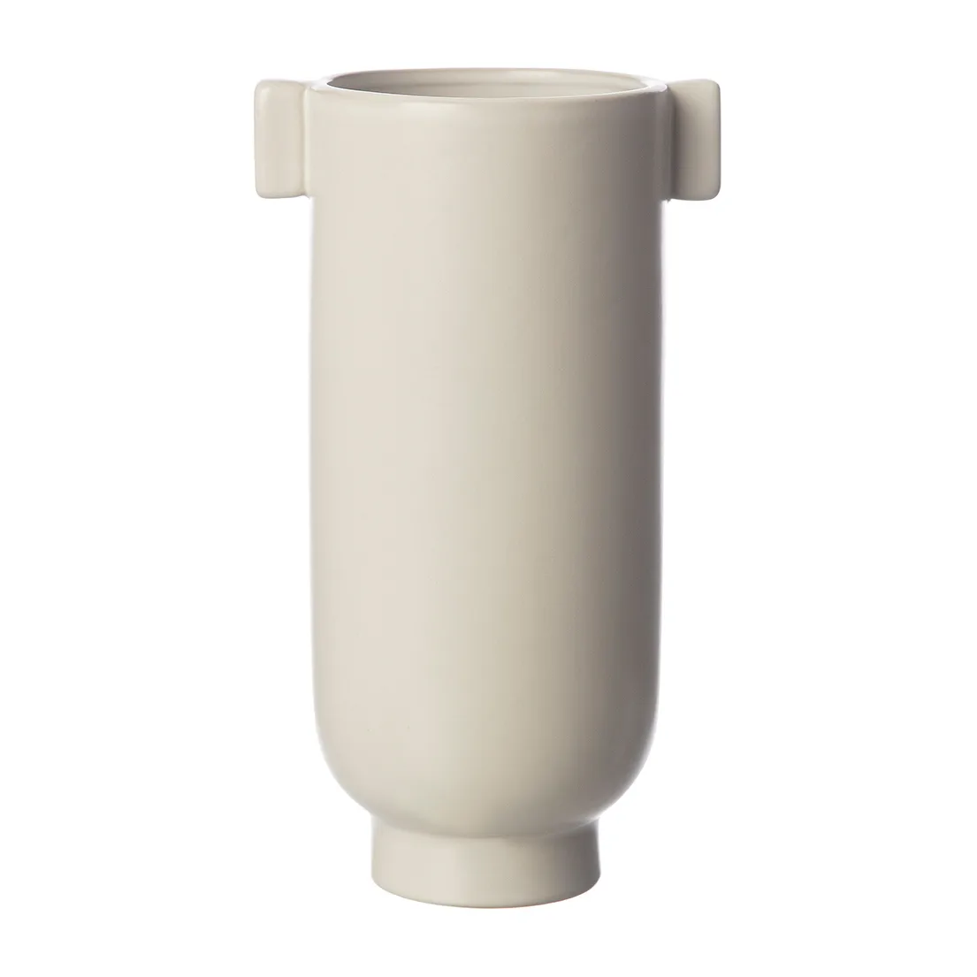 Vaso Ernst con manico 21 cm, Bianco sabbia ERNST