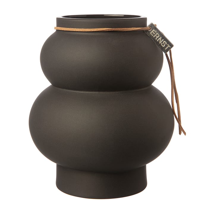 Vaso Ernst curve in gres 14 cm, Grigio scuro ERNST