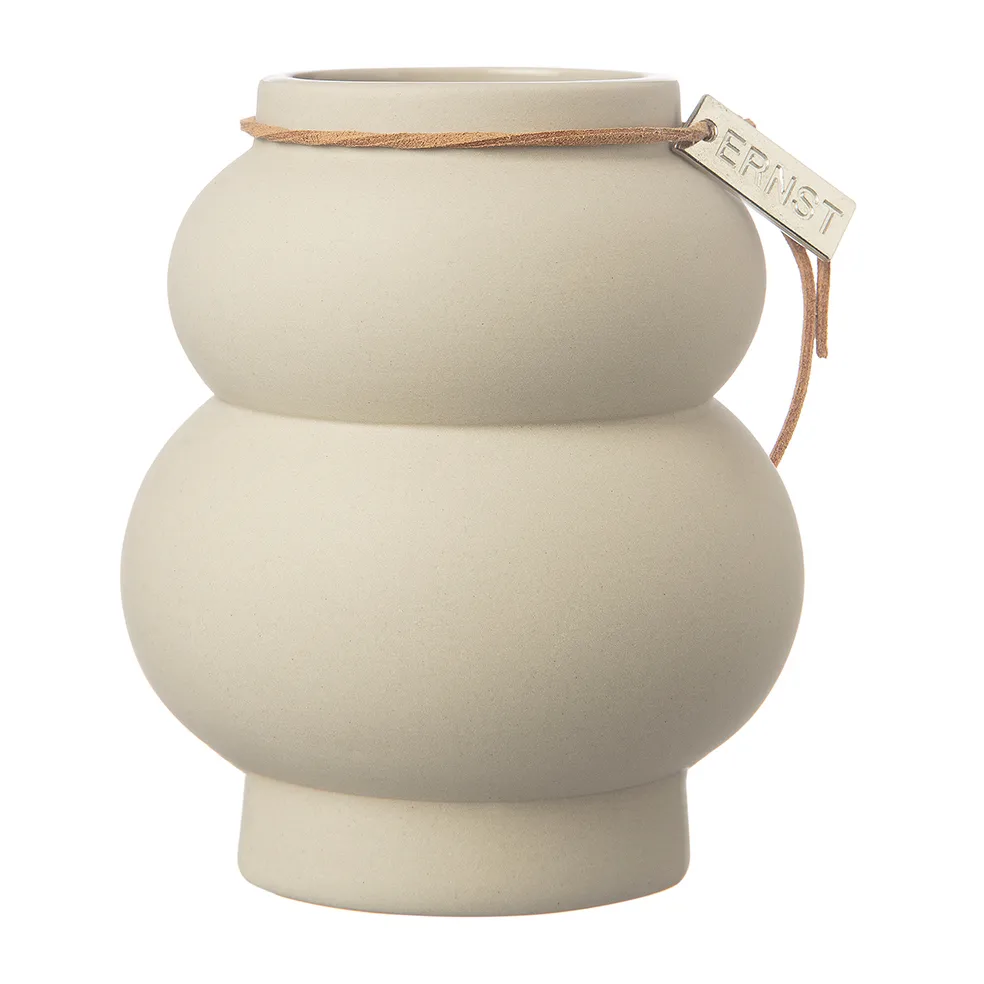 Vaso Ernst curve in gres 21,5 cm, Beige ERNST