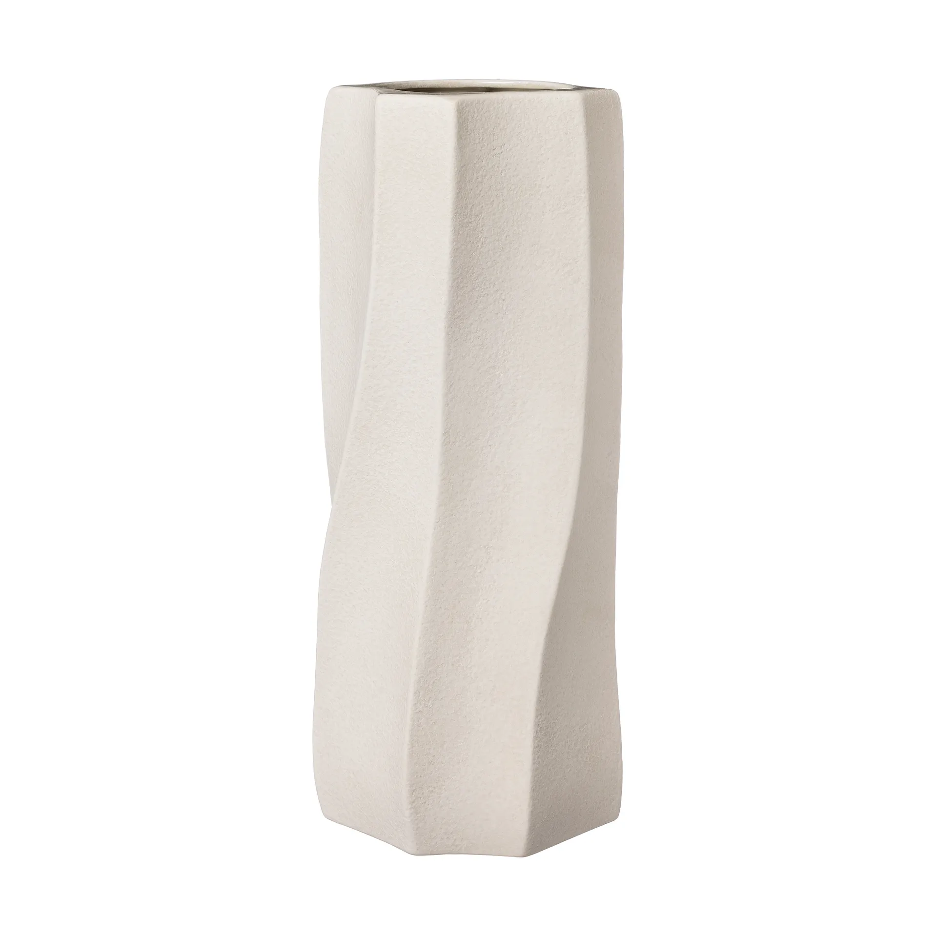 Vaso Ernst in gres Ø13x31 cm, Bianco naturale ERNST