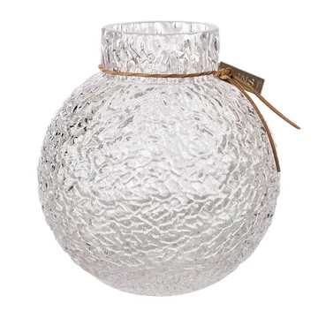 Vaso Ernst testurizzato in vetro trasparente - Ø13x14 cm - ERNST