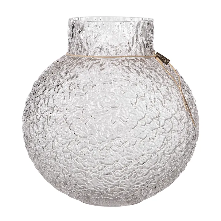 Vaso Ernst testurizzato in vetro trasparente - Ø29x30 cm - ERNST