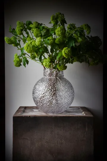 Vaso Ernst testurizzato in vetro trasparente - Ø29x30 cm - ERNST