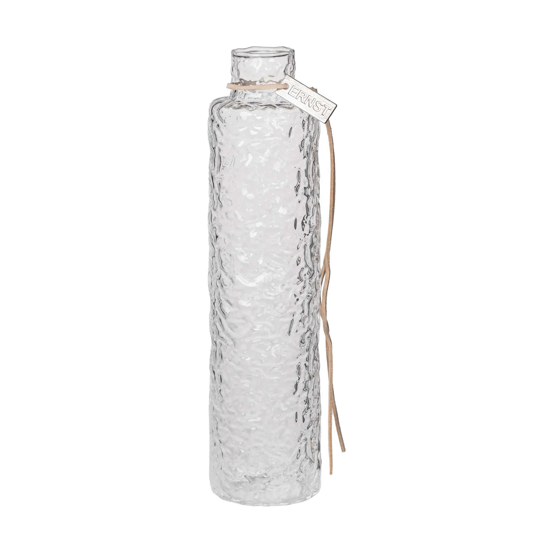 Vaso Ernst testurizzato in vetro trasparente, Ø5x20 cm ERNST