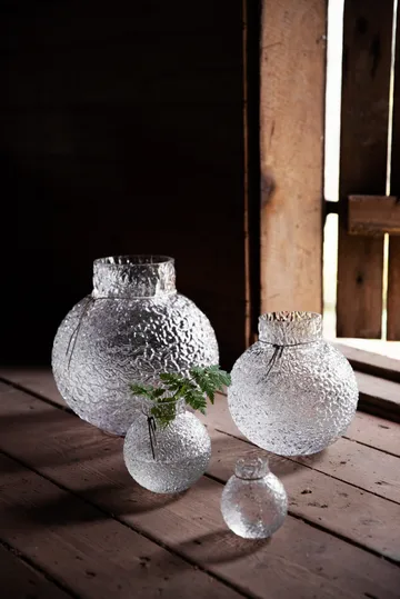 Vaso Ernst testurizzato in vetro trasparente - Ø9x10 cm - ERNST
