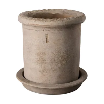 Vaso in terracotta Ernst con sottovaso - Ø16x16 cm - ERNST