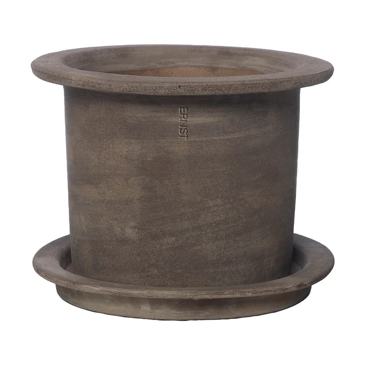 Vaso in terracotta Ernst con sottovaso - Ø18x14 cm - ERNST