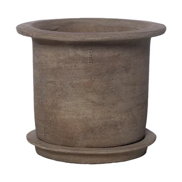 Vaso in terracotta Ernst con sottovaso - Ø24x17 cm - ERNST