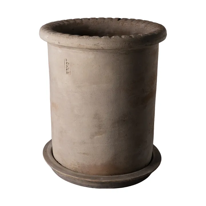 Vaso in terracotta Ernst con sottovaso - Ø25x28 cm - ERNST