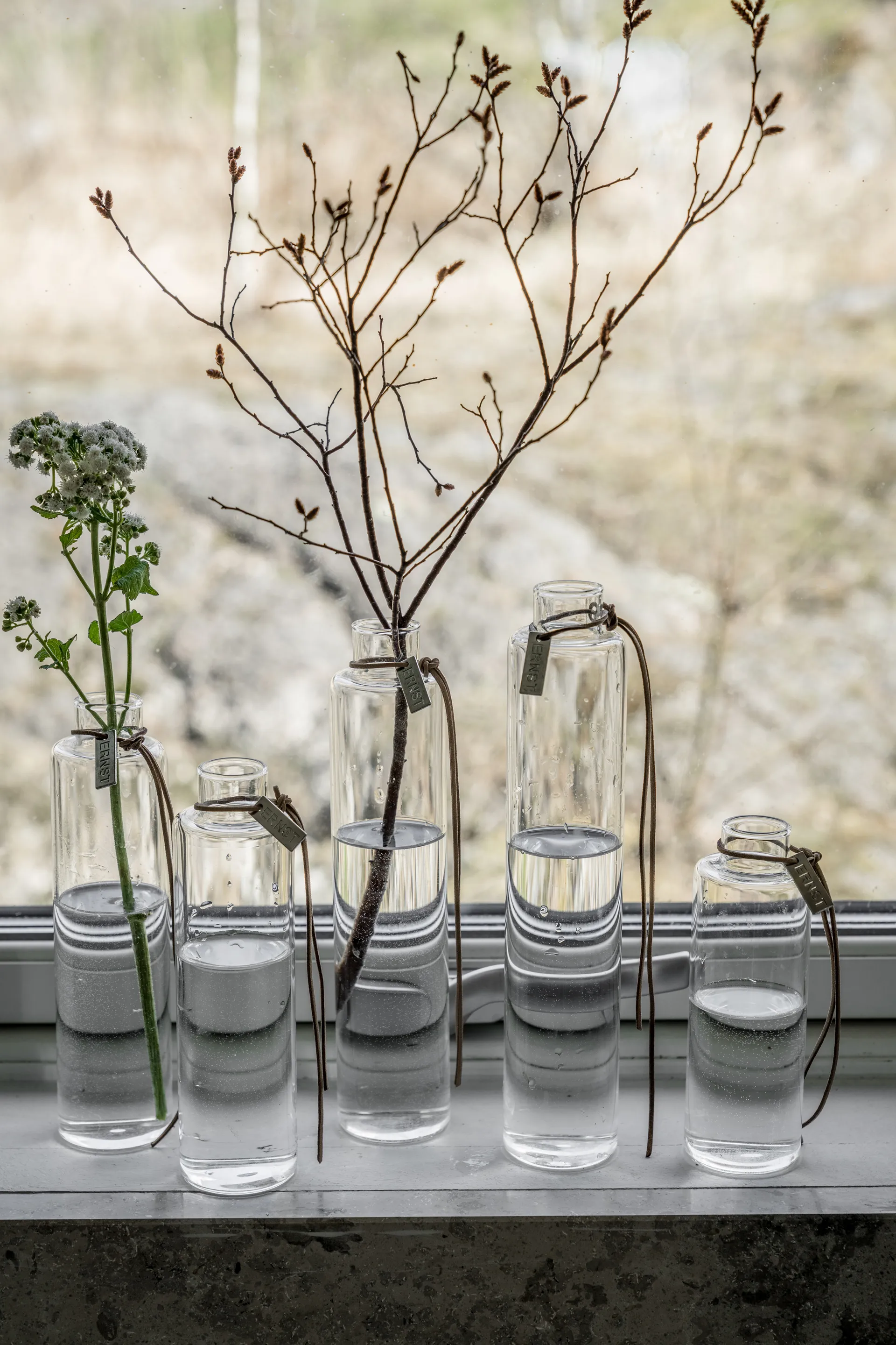 Vaso in vetro Ernst Ø5 cm, H 15 cm ERNST