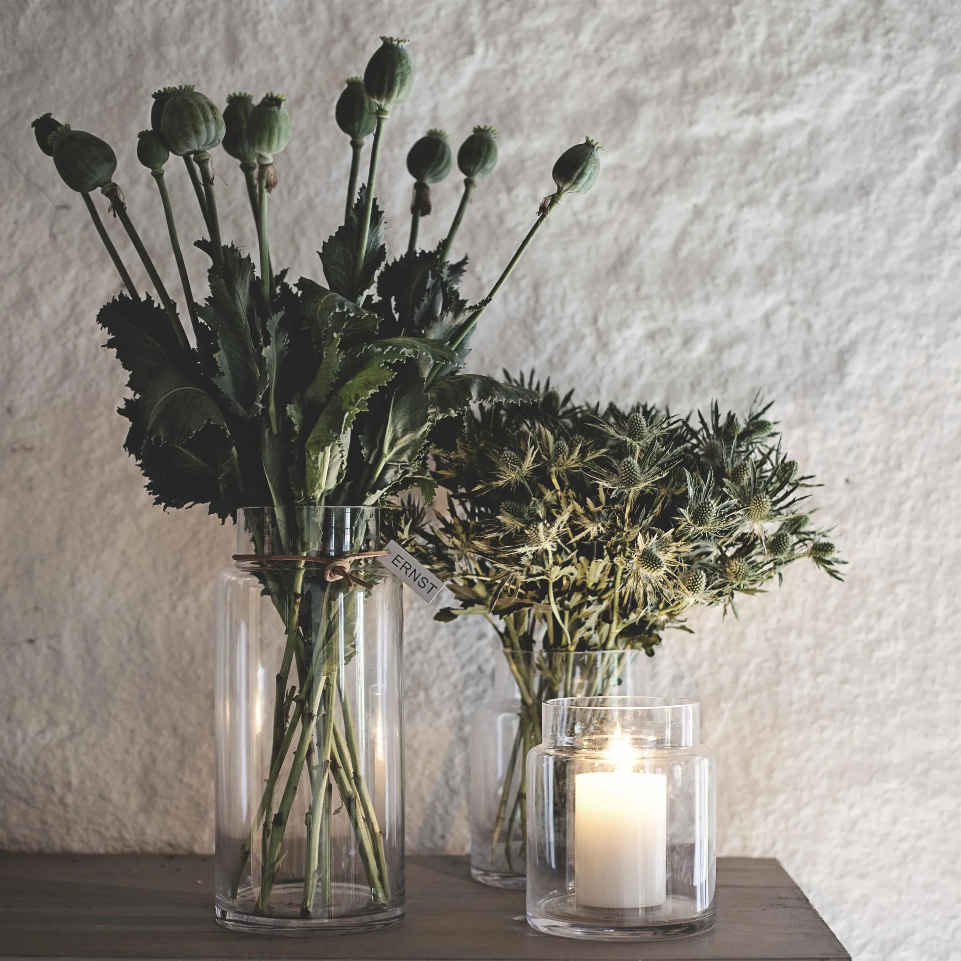 Vaso in vetro Ernst A: 18 cm Ø 12,5 cm, trasparente ERNST