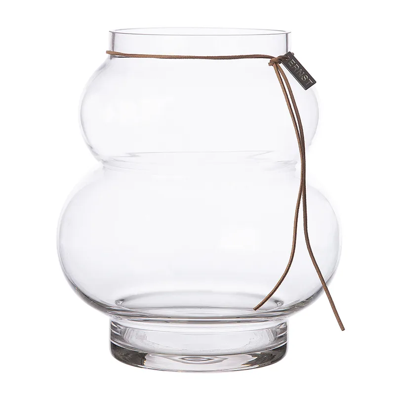 Vaso in vetro Ernst curvo 21,5 cm, Trasparente ERNST