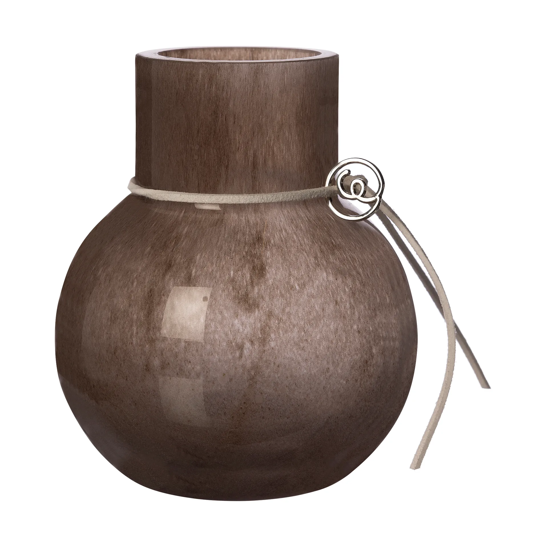 Vaso in vetro Ernst rotondo marrone, alt. 10 cm Ø 9 cm ERNST