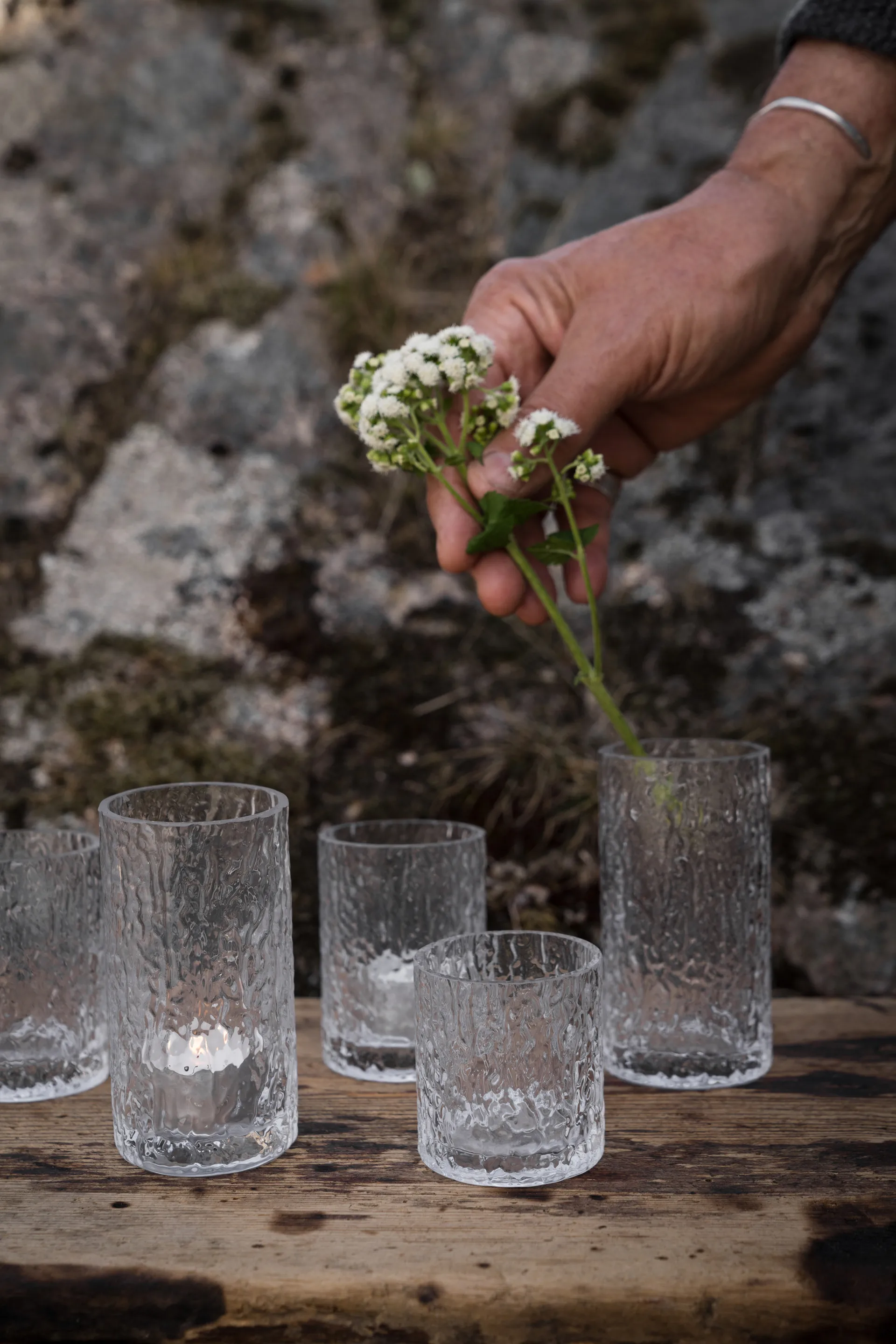 Vaso/portacandela decorato Ernst , Ø5,3x8,5 cm ERNST