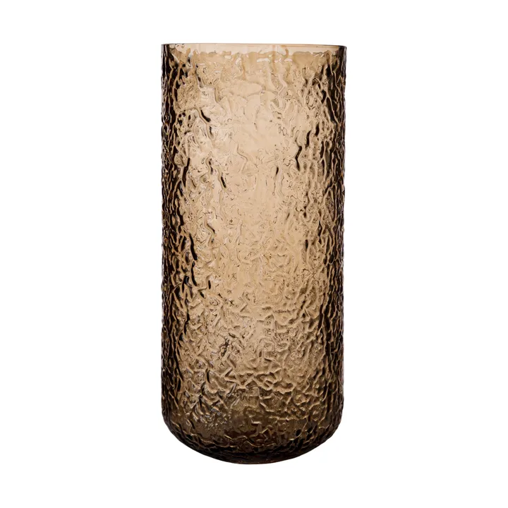 Vaso/portacandela decorato Ernst - Ambra, Ø11x25 cm - ERNST