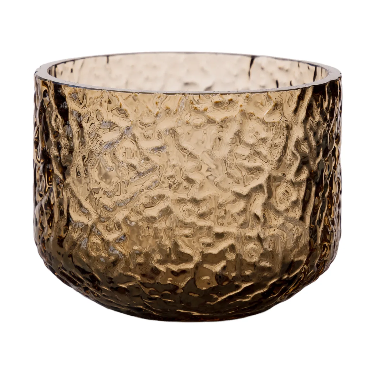 Vaso/portacandela decorato Ernst, Ambra, Ø8x6 cm ERNST