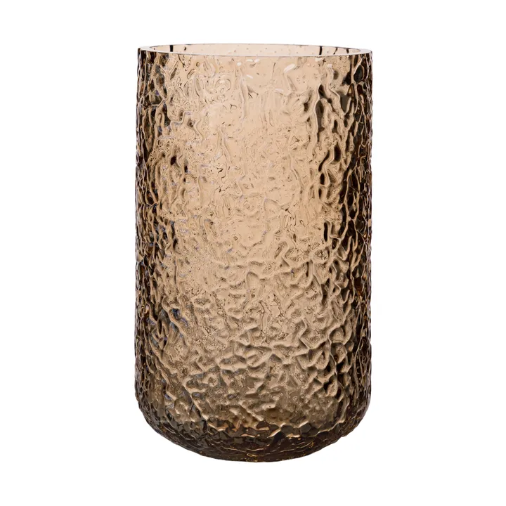 Vaso/portacandela decorato Ernst - Ambra, Ø9x15 cm - ERNST