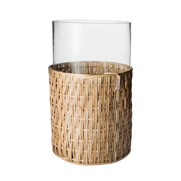 Vaso/portacandela Ernst in cestino - Natur, Ø18x30 cm - ERNST