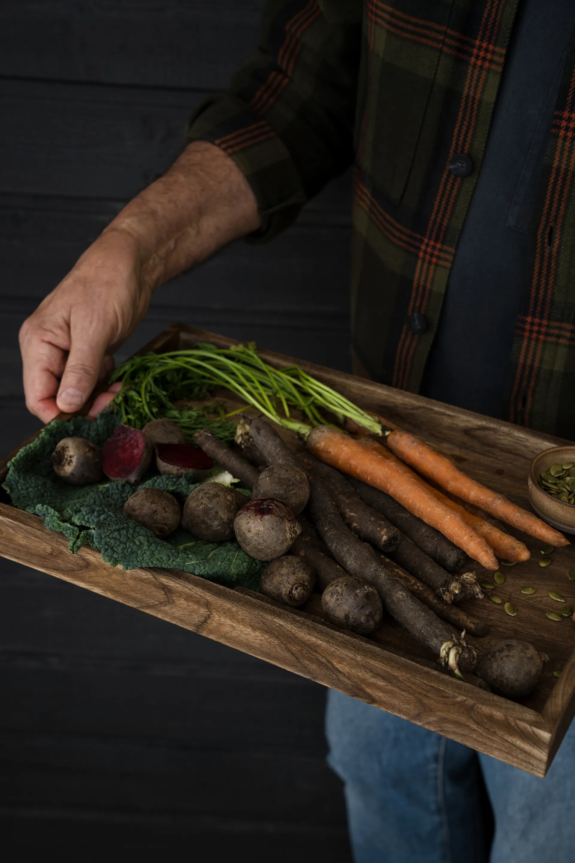 Vassoio da portata Ernst 30x45 cm, Marrone scuro ERNST