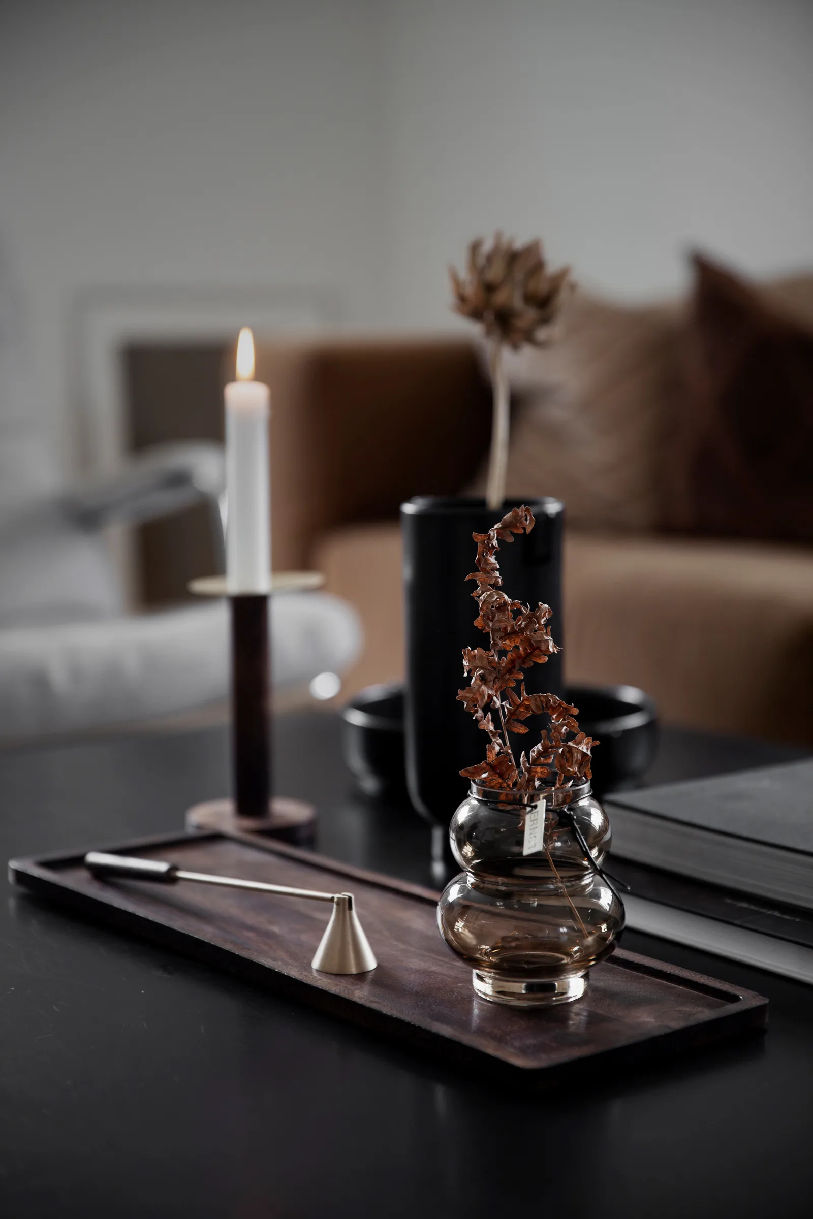 Vassoio in legno Ernst 15x30 cm, Marrone scuro ERNST