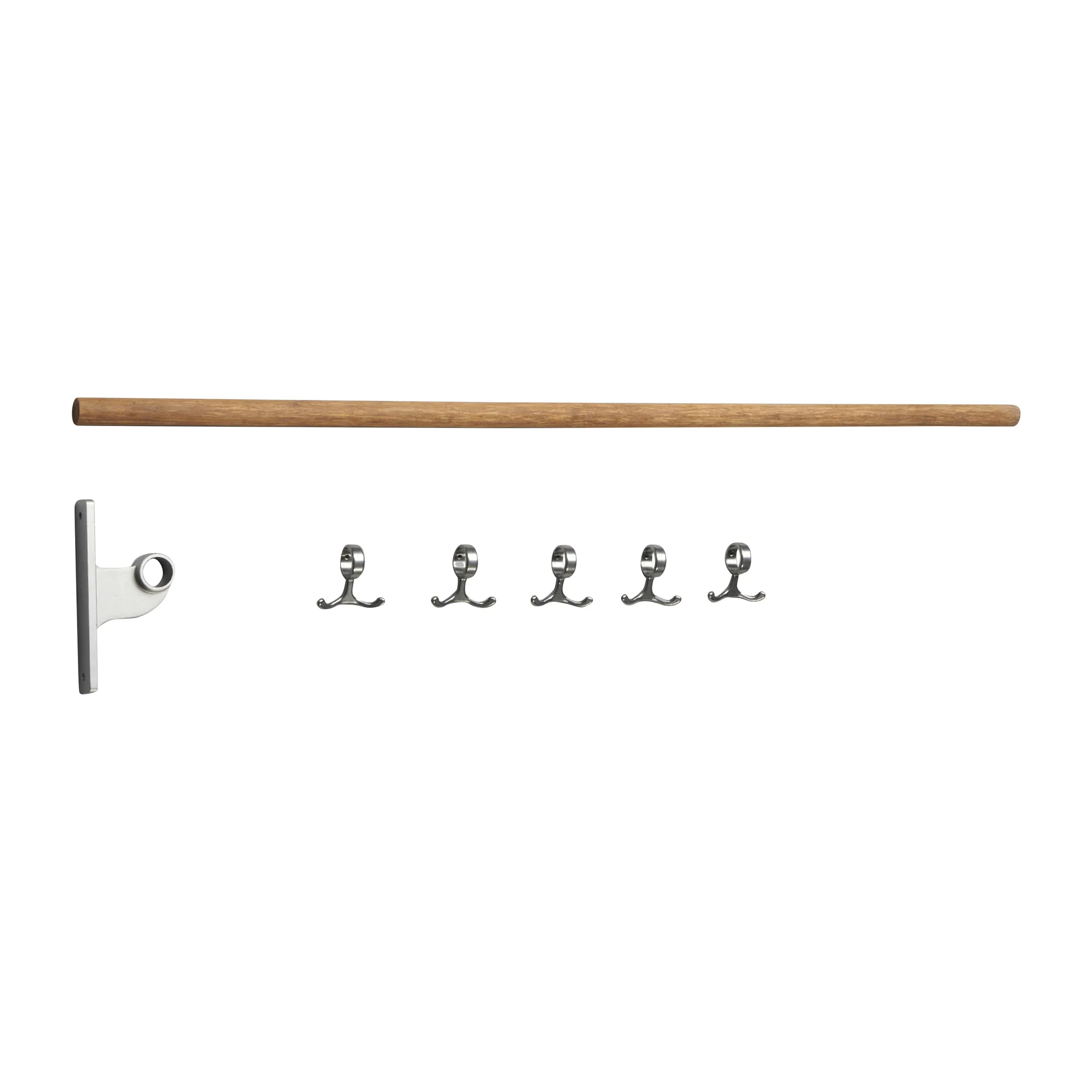 Appendiabiti a ganci aggiuntivo Nostalgi, Bambù, alluminio Essem Design