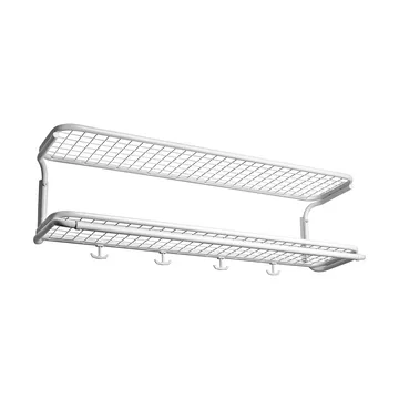 Cappelliera Classic 650 - bianco/cromato, 2 ripiani, 100 cm - Essem Design