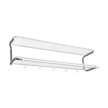 Cappelliera Classic 650 - bianco/cromato, 2 ripiani, 120 cm - Essem Design