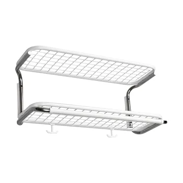 Cappelliera Classic 650 - bianco/cromato, 2 ripiani, 60 cm - Essem Design