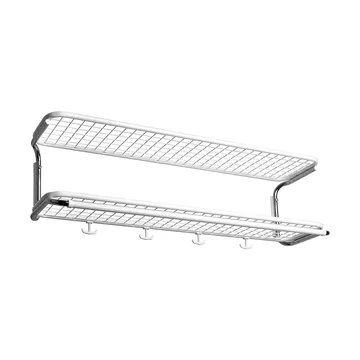 Cappelliera Classic 650 - bianco/cromato, 2 ripiani, 90 cm - Essem Design