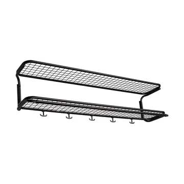 Cappelliera Classic 650 - nero/cromato, 2 ripiani, 110 cm - Essem Design