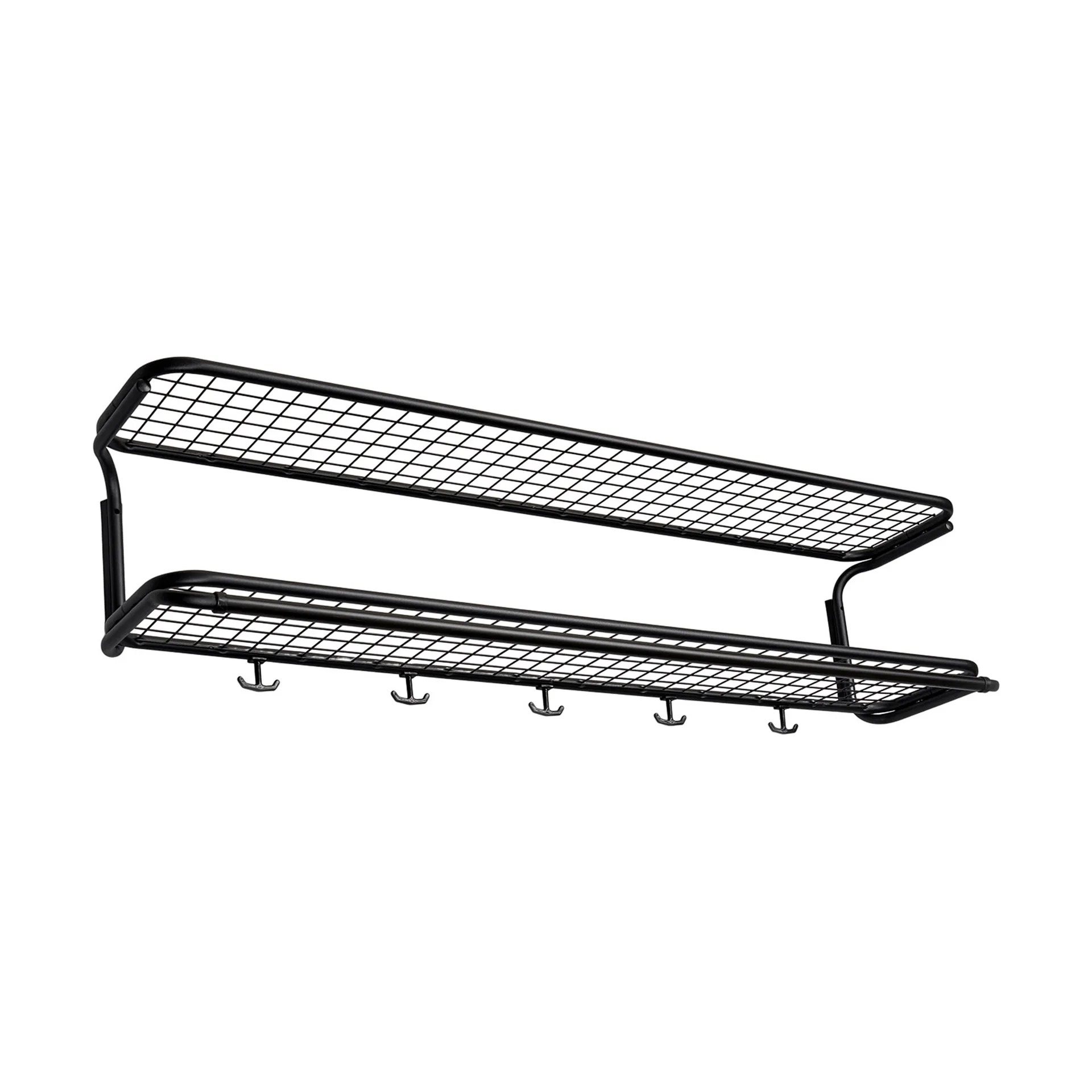 Cappelliera Classic 650, nero/cromato, 2 ripiani, 120 cm Essem Design